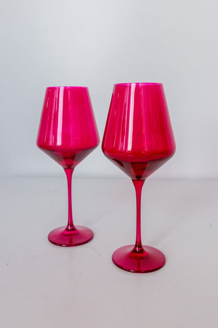 Glassware Estelle Colored Glass | Estelle Colored Wine Stemware - Set Of 2 {Viva Magenta (Our Fuchsia)}