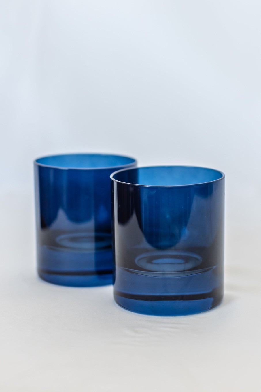 Glassware Estelle Colored Glass | Estelle Colored Rocks Glass - Set Of 2 {Midnight Blue}