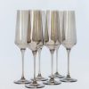 Glassware Estelle Colored Glass | Estelle Colored Champagne Flute - Set Of 6 {Gray Smoke}