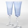 Limited Edition Holiday Estelle Colored Glass | Estelle Colored Regal Flute With Clear Stem - Set Of 2 {Cobalt Blue}