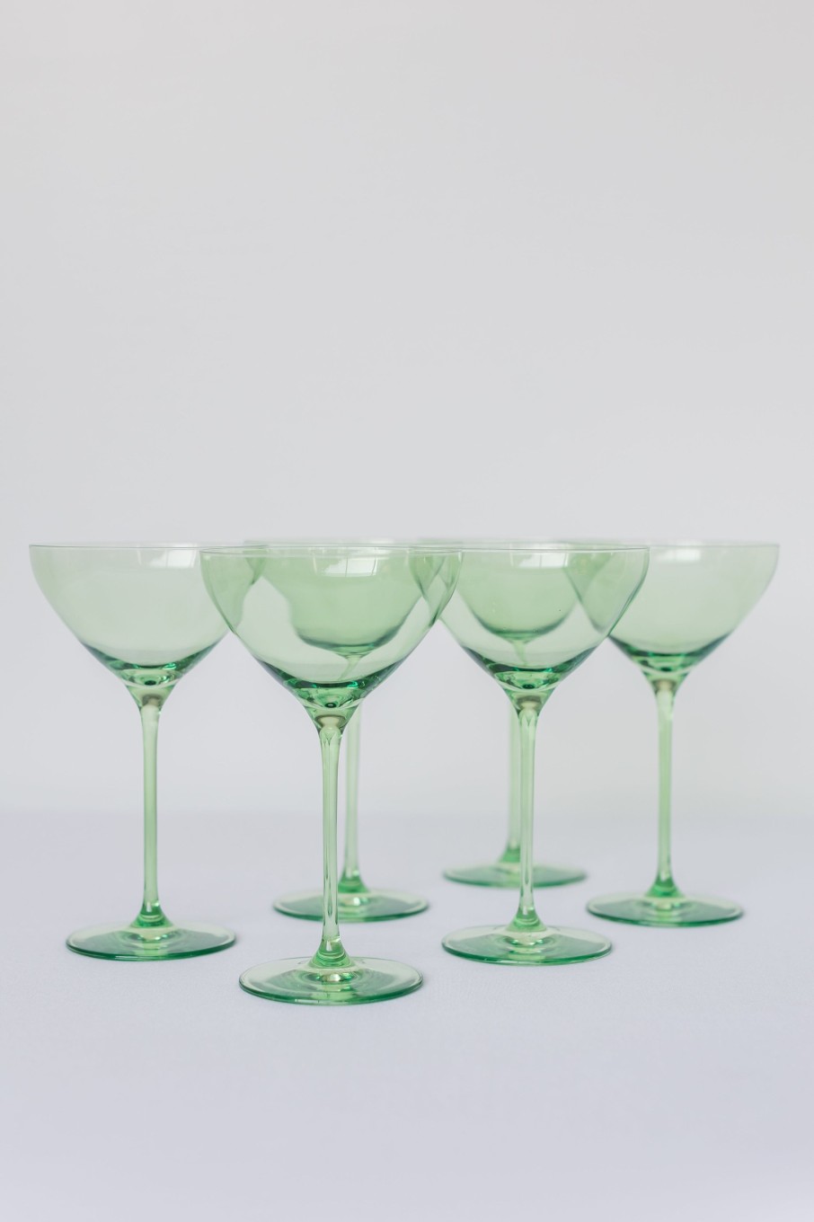 Glassware Estelle Colored Glass | Estelle Colored Martini Glass - Set Of 6 {Mint Green}