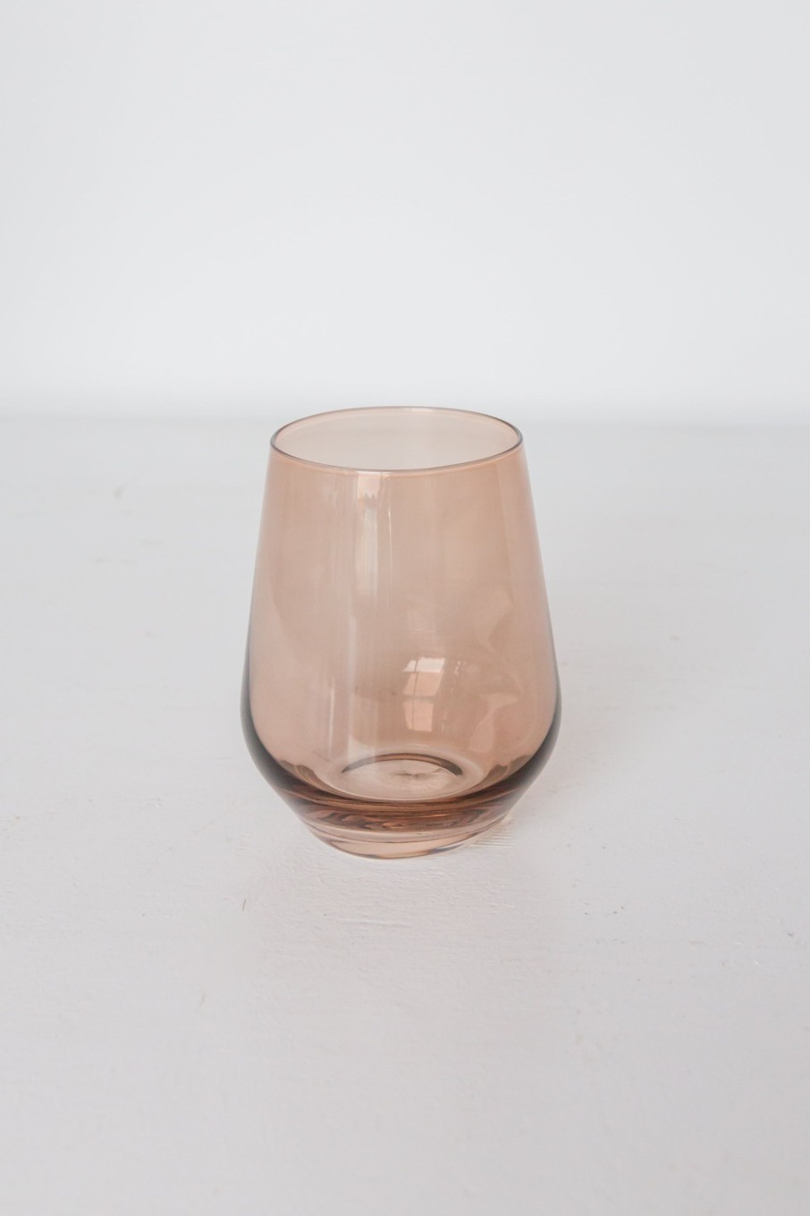 Glassware Estelle Colored Glass | Estelle Colored Wine Stemless - Set Of 2 {Amber Smoke}