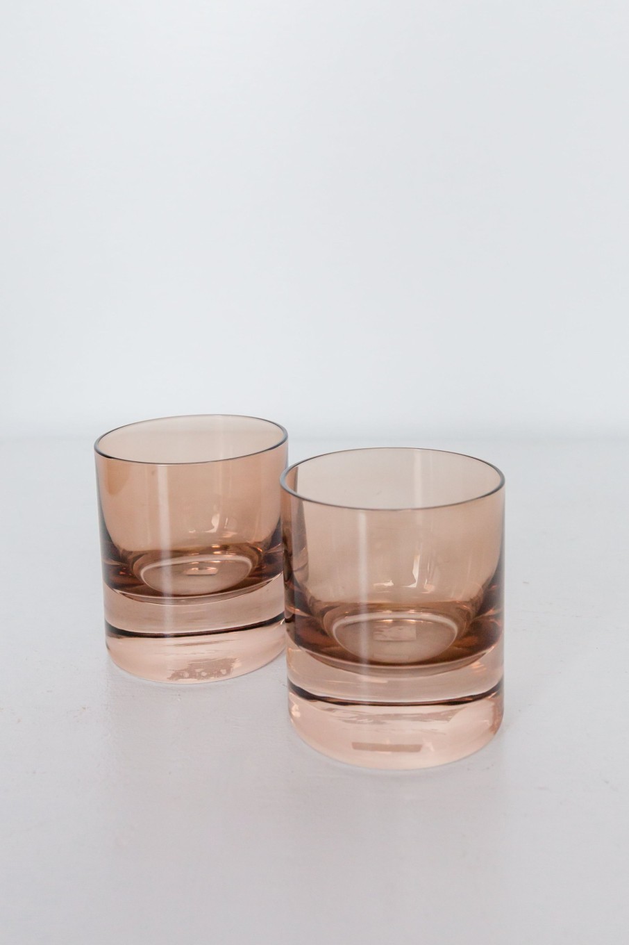 Glassware Estelle Colored Glass | Estelle Colored Rocks Glass - Set Of 2 {Amber Smoke}