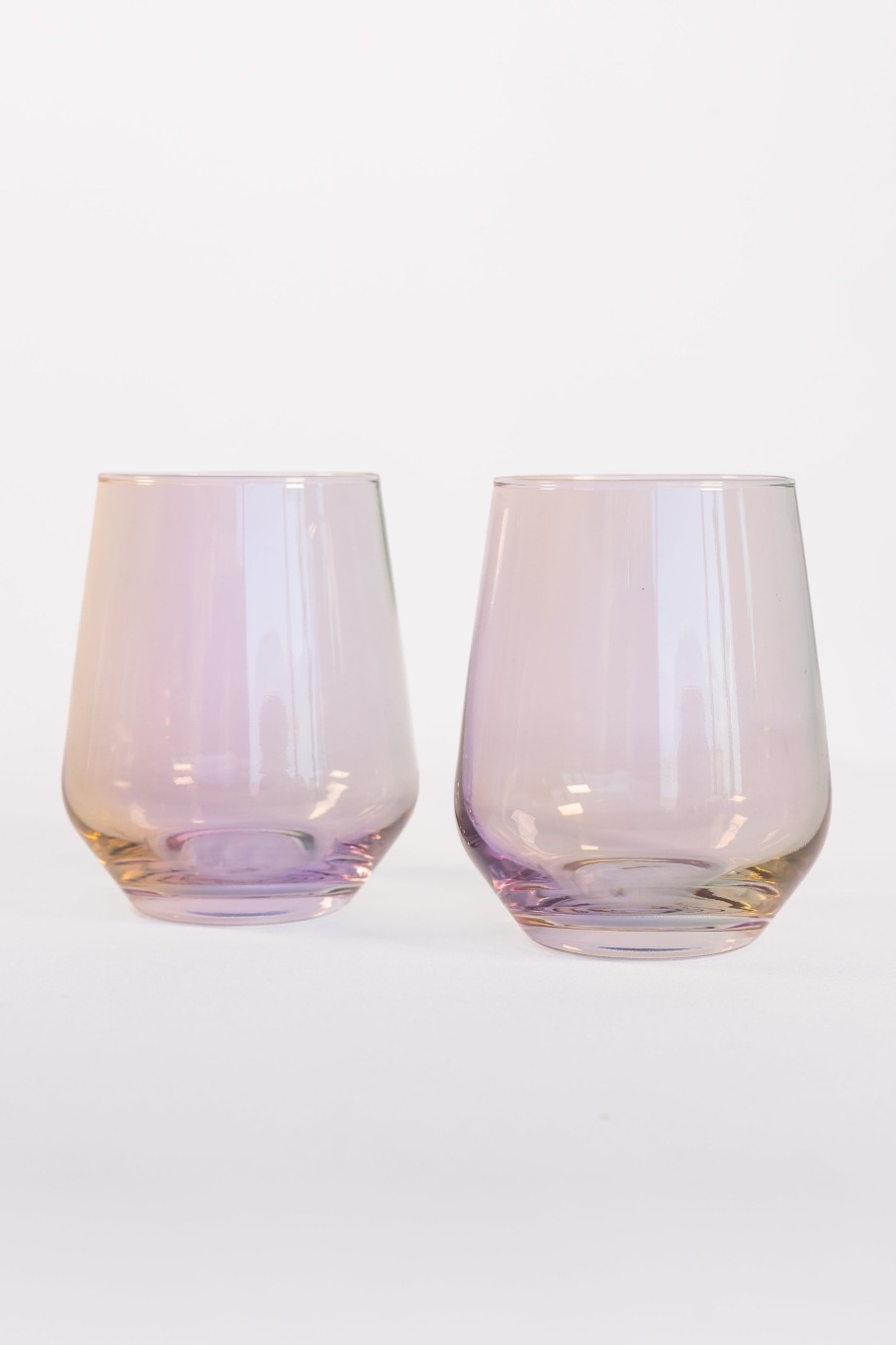 Glassware Estelle Colored Glass | Estelle Colored Wine Stemless - Set Of 2 {Iridescent}