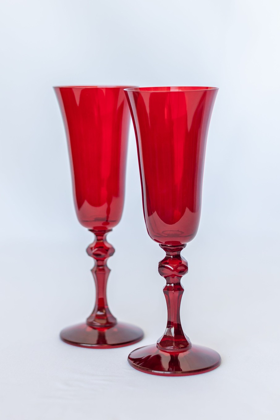 Glassware Estelle Colored Glass | Estelle Colored Regal Flute - Set Of 2 {Red}