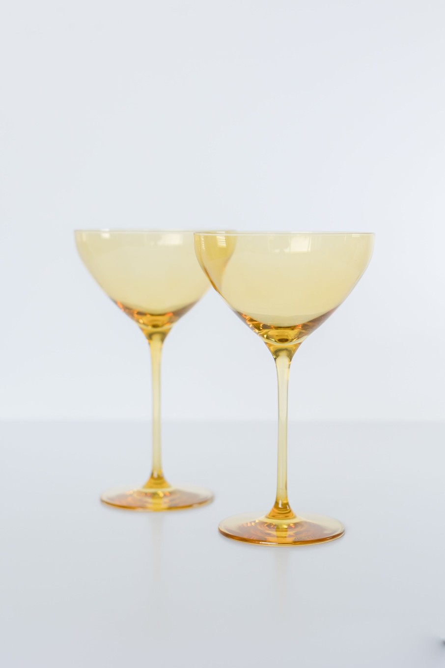 Glassware Estelle Colored Glass | Estelle Colored Martini Glass - Set Of 2 {Yellow}