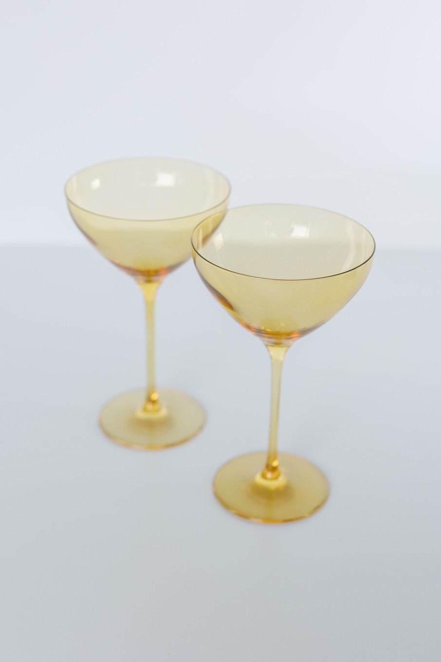 Glassware Estelle Colored Glass | Estelle Colored Martini Glass - Set Of 2 {Yellow}