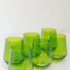 Glassware Estelle Colored Glass | Estelle Colored Wine Stemless - Set Of 6 {Forest Green}