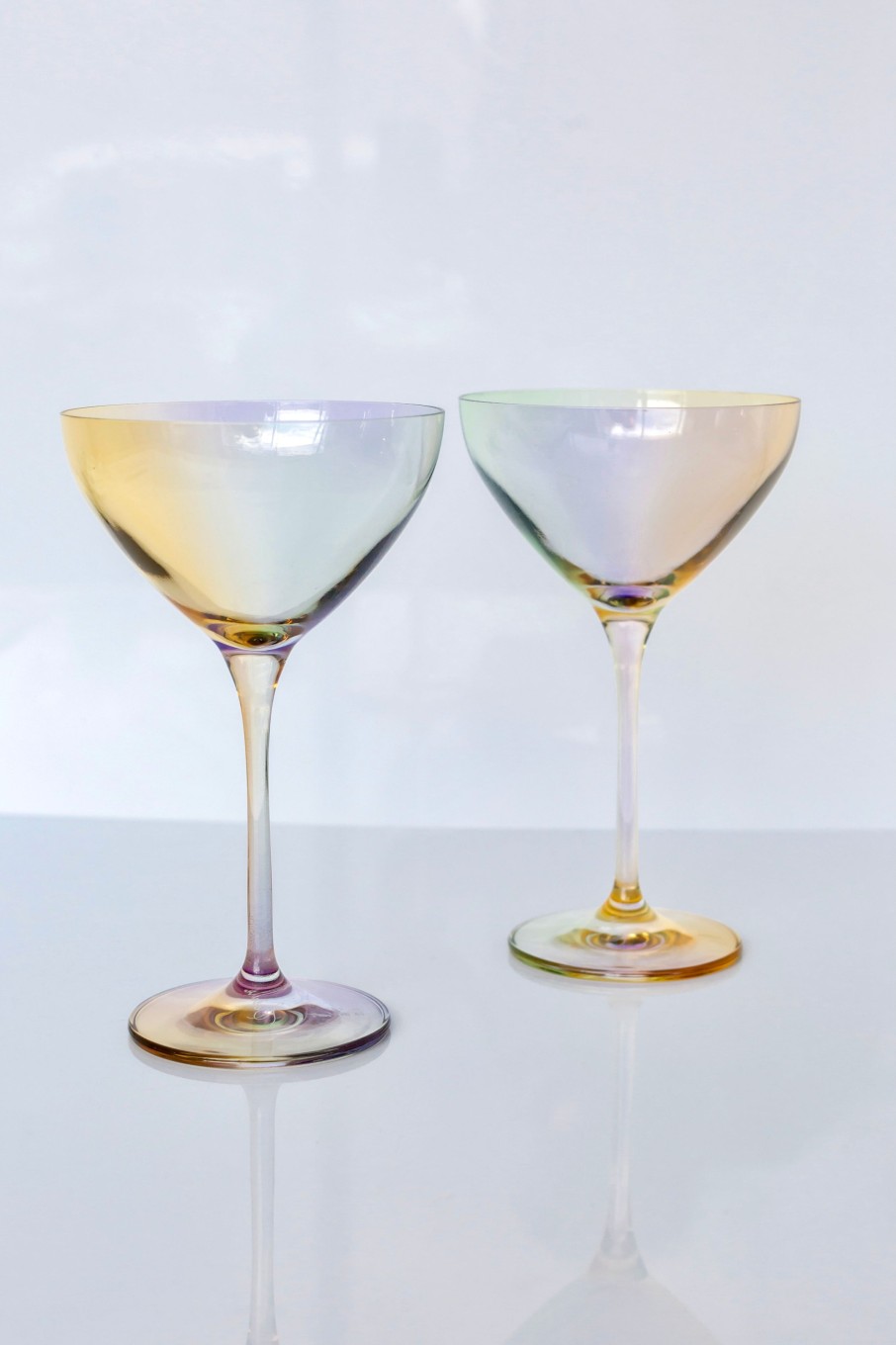 Glassware Estelle Colored Glass | Estelle Colored Martini Glass - Set Of 2 {Iridescent}