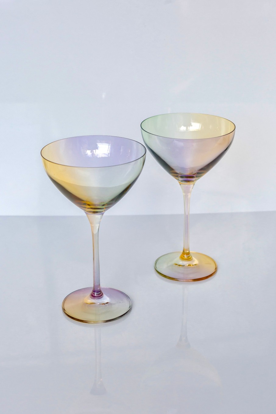 Glassware Estelle Colored Glass | Estelle Colored Martini Glass - Set Of 2 {Iridescent}