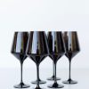 Glassware Estelle Colored Glass | Estelle Colored Wine Stemware - Set Of 6 {Black}