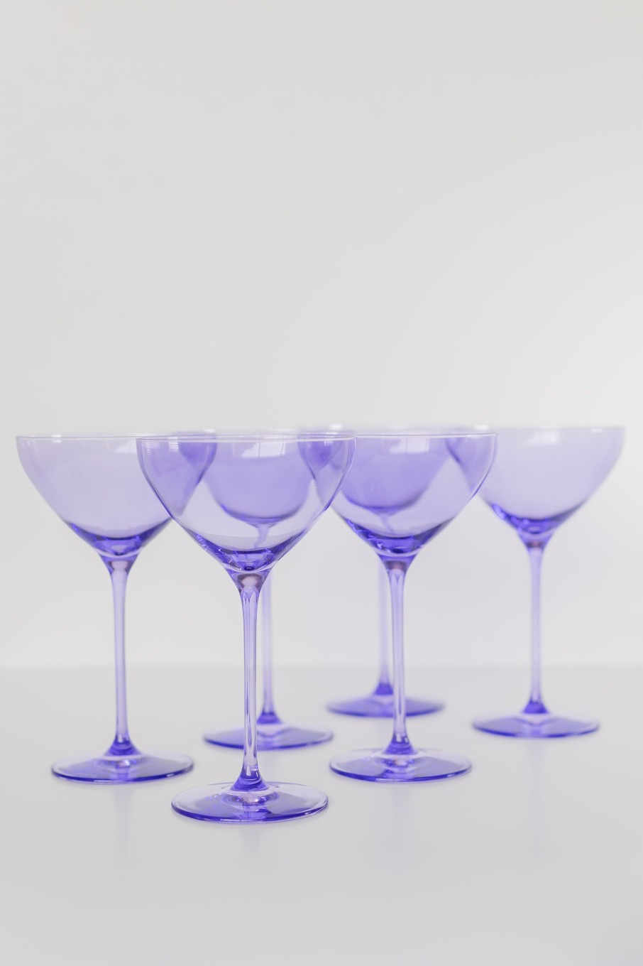 Glassware Estelle Colored Glass | Estelle Colored Martini Glass - Set Of 6 {Lavender}