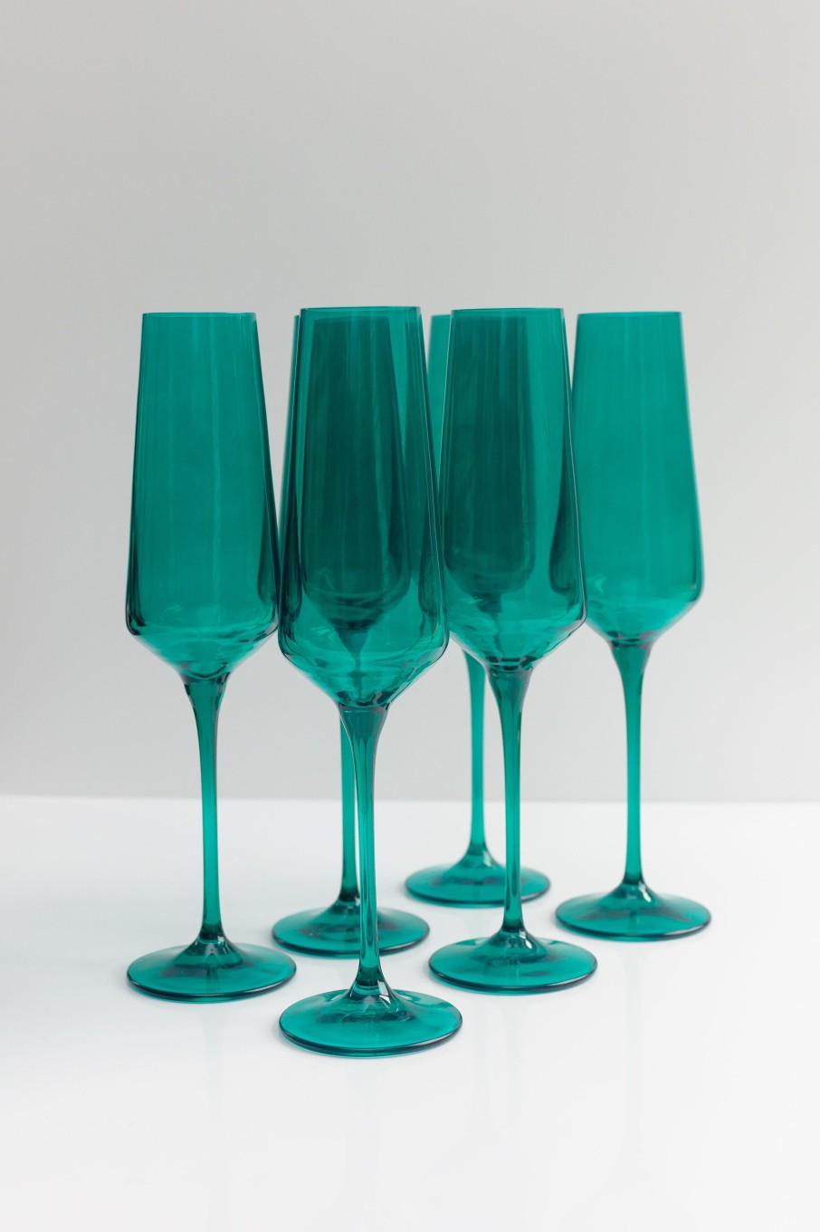 Glassware Estelle Colored Glass | Estelle Colored Champagne Flute - Set Of 6 {Emerald Green}