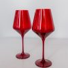 Glassware Estelle Colored Glass | Estelle Colored Wine Stemware - Set Of 2 {Red}