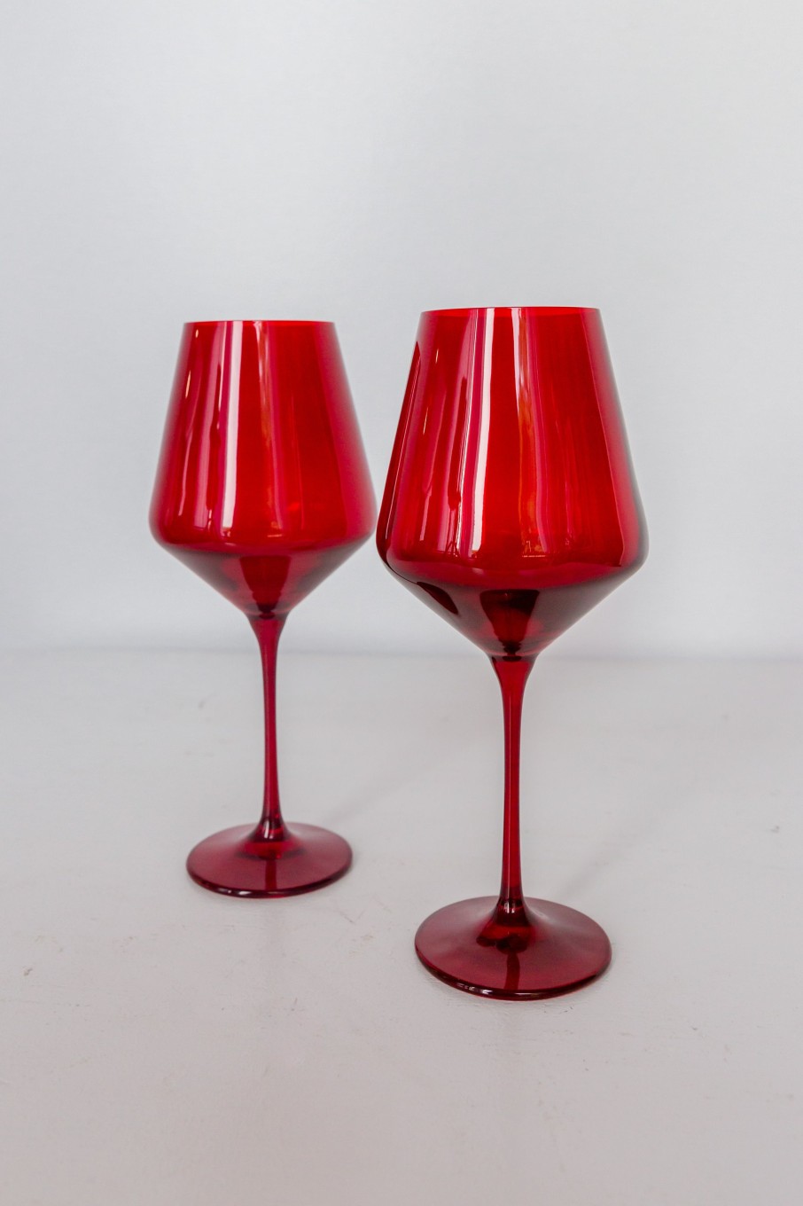 Glassware Estelle Colored Glass | Estelle Colored Wine Stemware - Set Of 2 {Red}