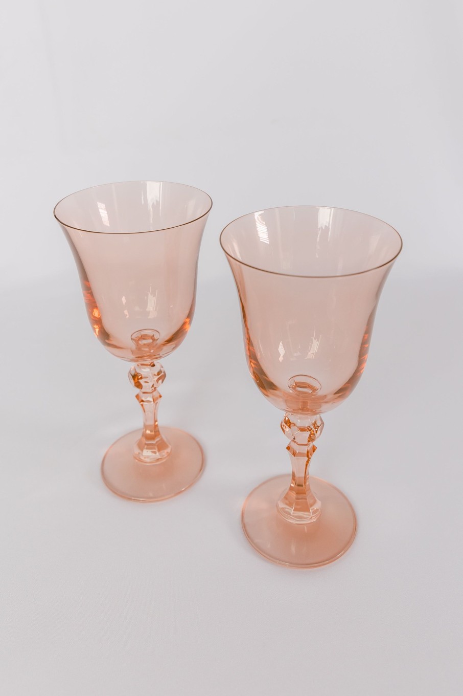 Glassware Estelle Colored Glass | Estelle Colored Regal Goblet - Set Of 2 {Blush Pink}