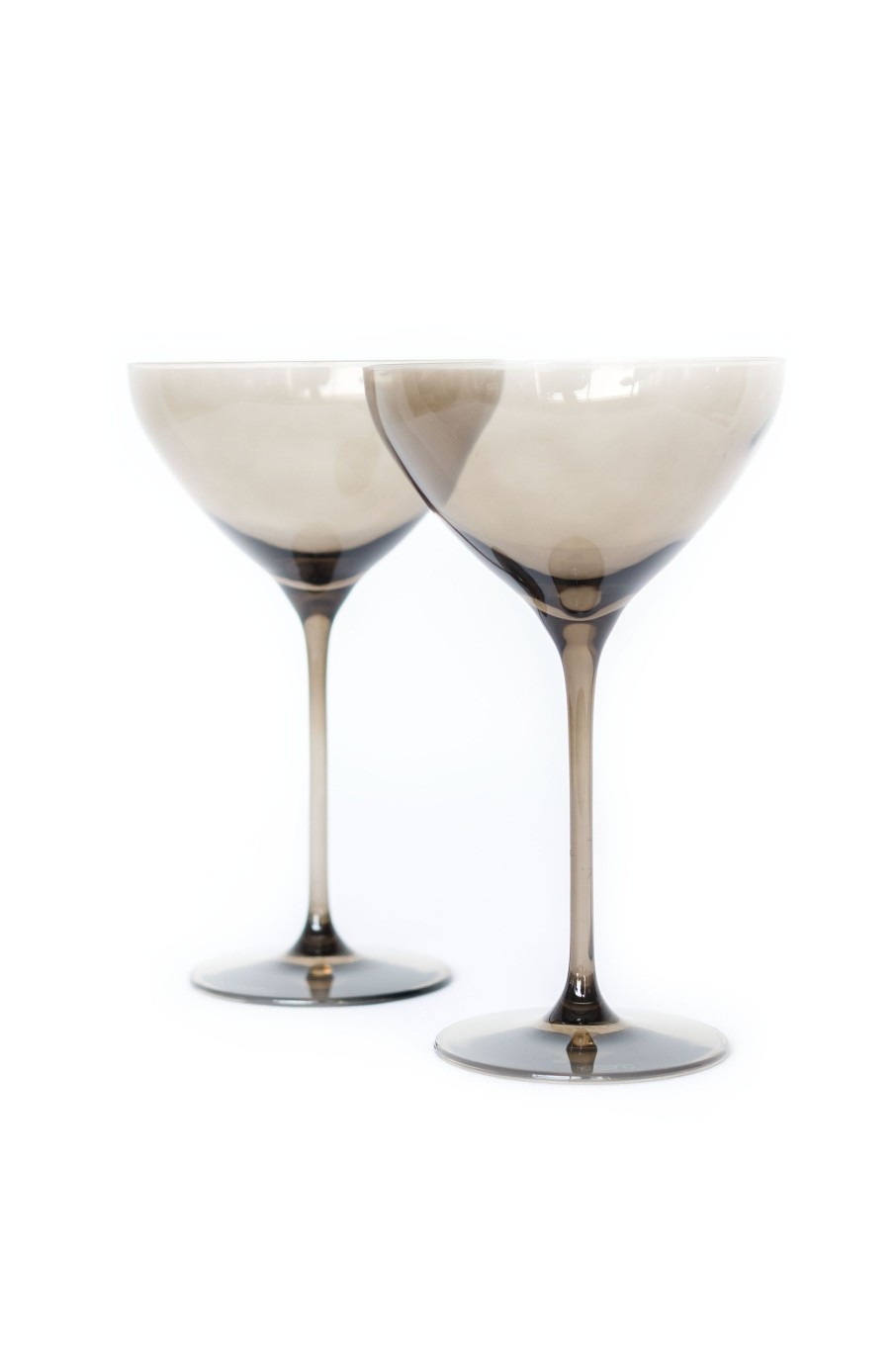 Glassware Estelle Colored Glass | Estelle Colored Martini Glass - Set Of 2 {Gray Smoke}