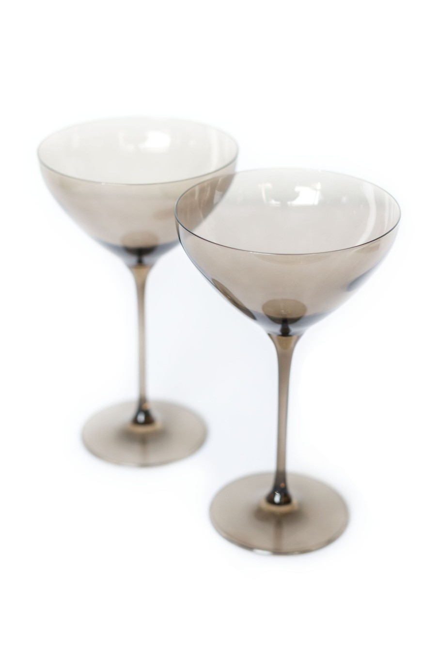 Glassware Estelle Colored Glass | Estelle Colored Martini Glass - Set Of 2 {Gray Smoke}