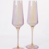 Glassware Estelle Colored Glass | Estelle Colored Champagne Flute - Set Of 2 {Iridescent}