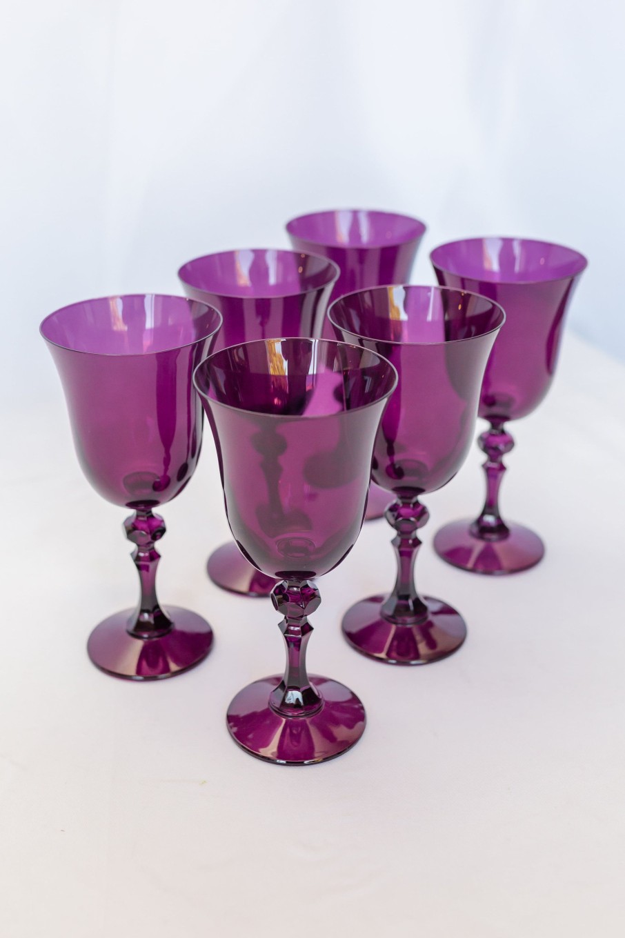 Glassware Estelle Colored Glass | Estelle Colored Regal Goblet - Set Of 6 {Amethyst}