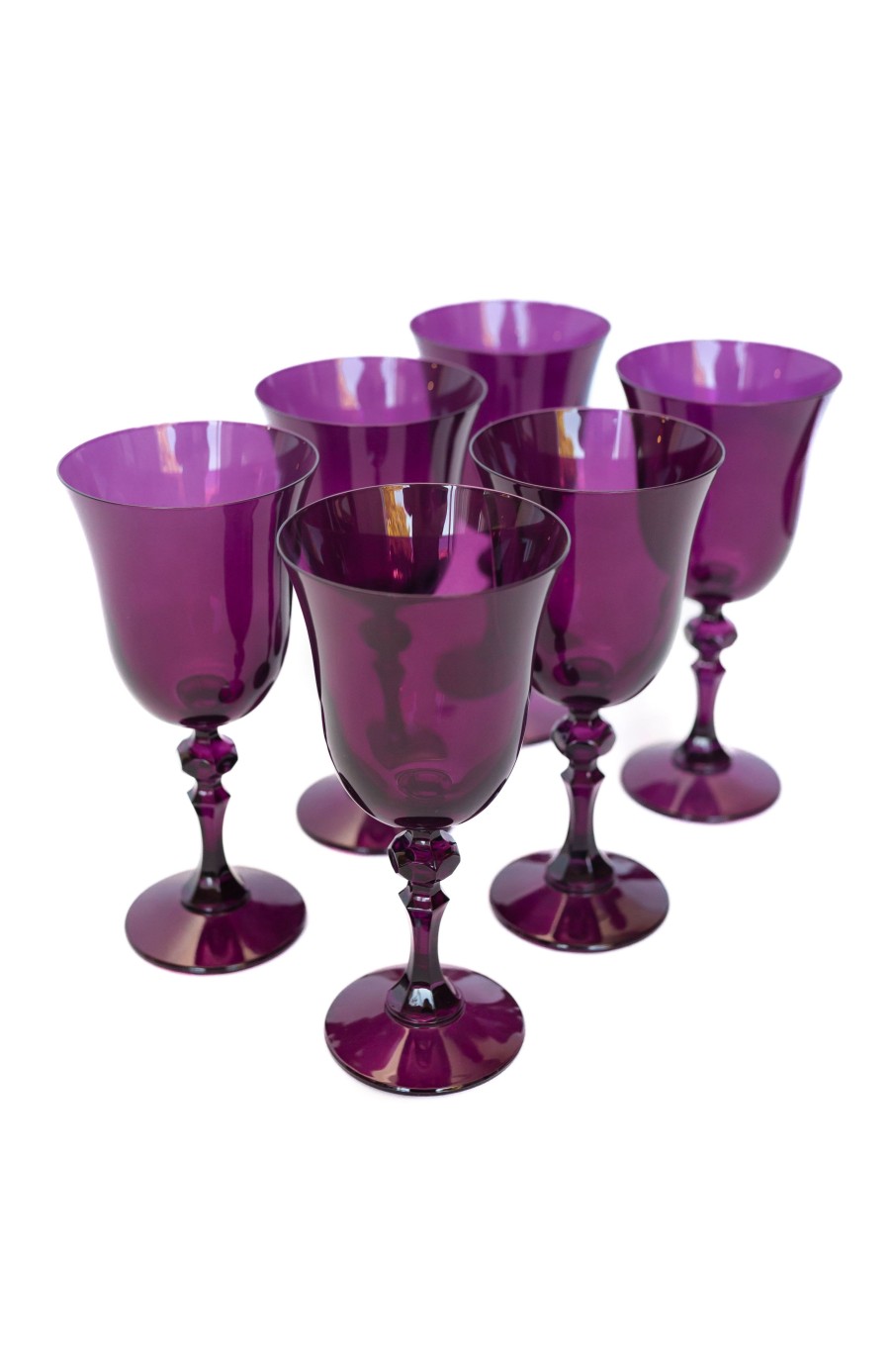 Glassware Estelle Colored Glass | Estelle Colored Regal Goblet - Set Of 6 {Amethyst}