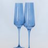 Glassware Estelle Colored Glass | Estelle Colored Champagne Flute - Set Of 2 {Cobalt Blue}