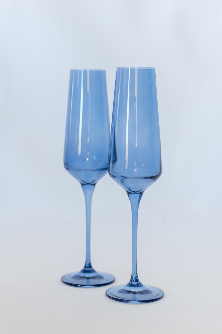 Glassware Estelle Colored Glass | Estelle Colored Champagne Flute - Set Of 2 {Cobalt Blue}