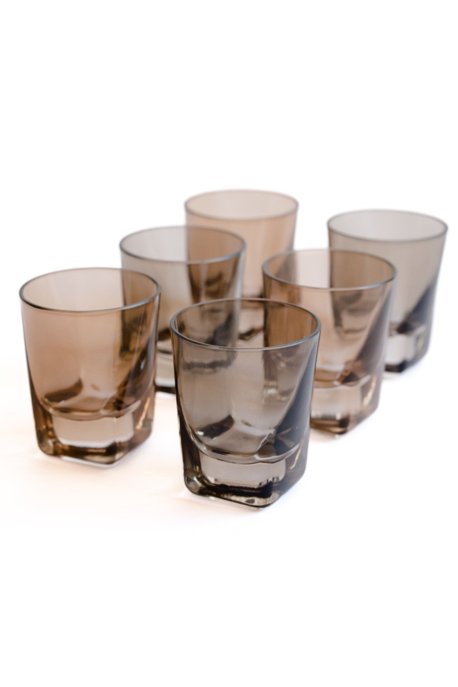 Glassware Estelle Colored Glass | Estelle Colored Shot Glasses - Set Of 6 {Smoke Mixed Set}