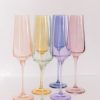 Glassware Estelle Colored Glass | Estelle Colored Champagne Flute - Set Of 6 {Pastel Mixed Set}