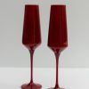 Glassware Estelle Colored Glass | Estelle Colored Champagne Flute - Set Of 2 {Red}