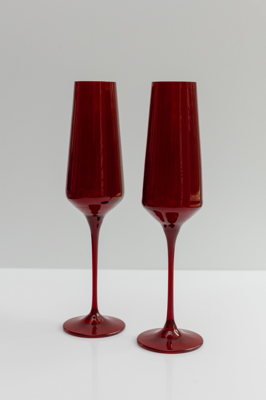 Glassware Estelle Colored Glass | Estelle Colored Champagne Flute - Set Of 2 {Red}