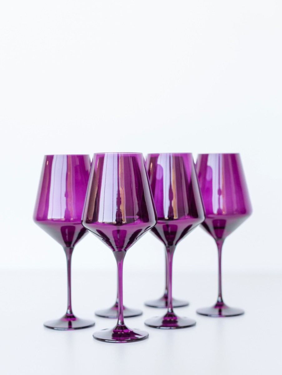 Glassware RH Signature Co. | Estelle Colored Wine Stemware - Set Of 6 {Amethyst}