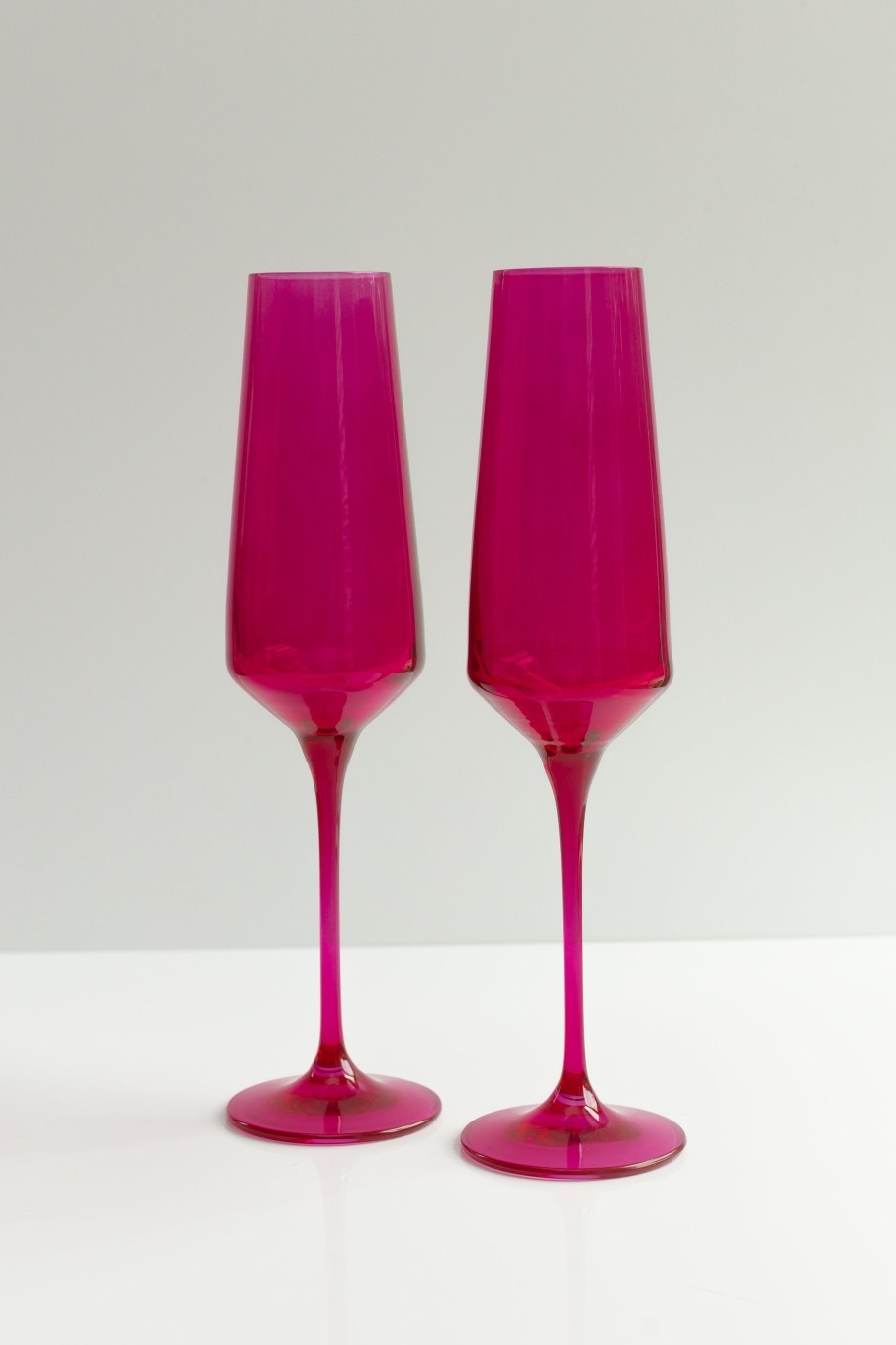 Glassware Estelle Colored Glass | Estelle Colored Champagne Flute - Set Of 2 {Viva Magenta (Our Fuchsia)