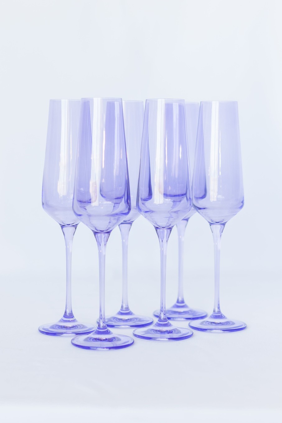 Glassware Estelle Colored Glass | Estelle Colored Champagne Flute - Set Of 6 {Lavender}