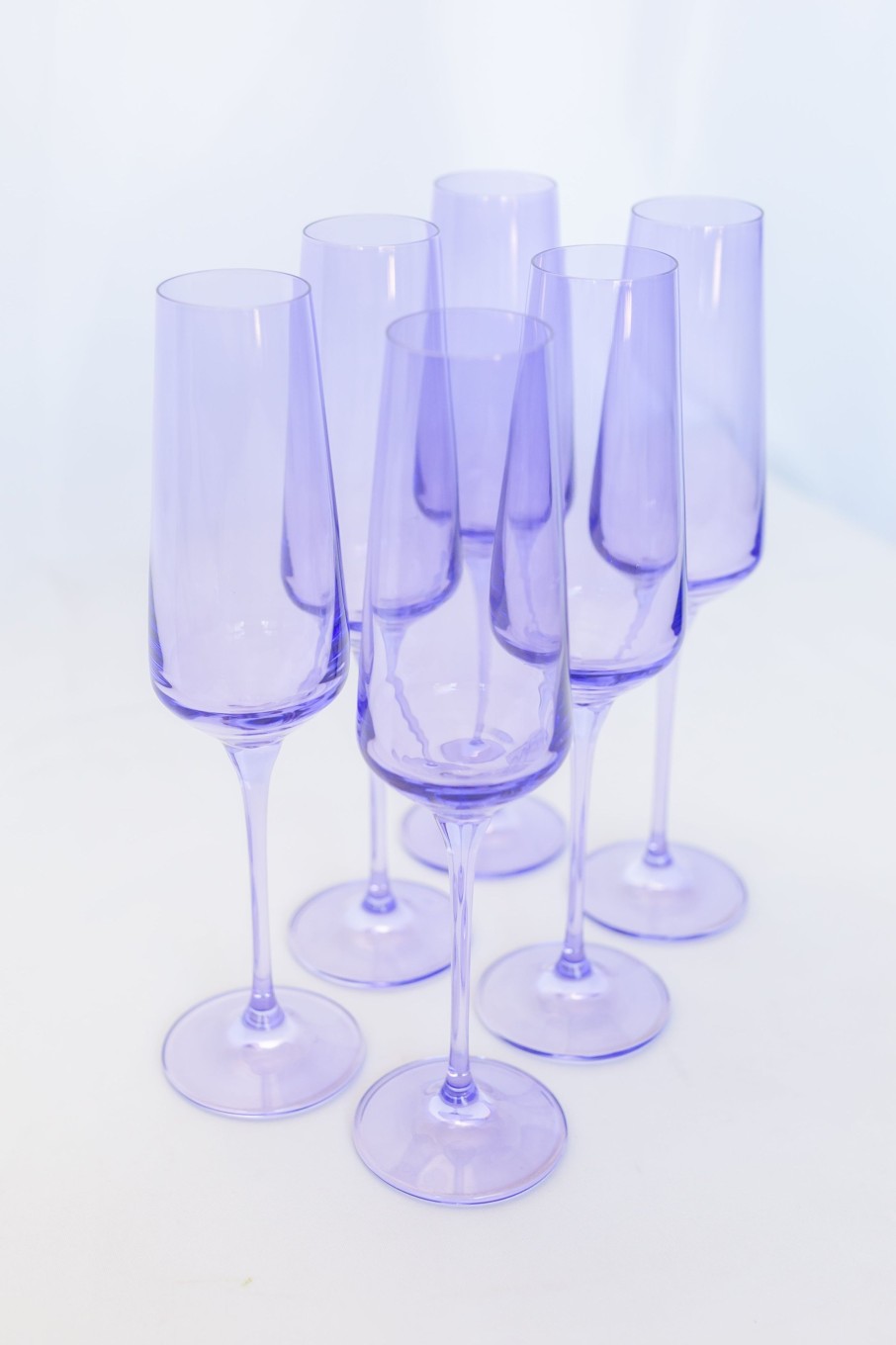 Glassware Estelle Colored Glass | Estelle Colored Champagne Flute - Set Of 6 {Lavender}