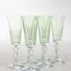 Limited Edition Holiday Estelle Colored Glass | Estelle Colored Regal Flute With Clear Stem - Set Of 6 {Mint Green}